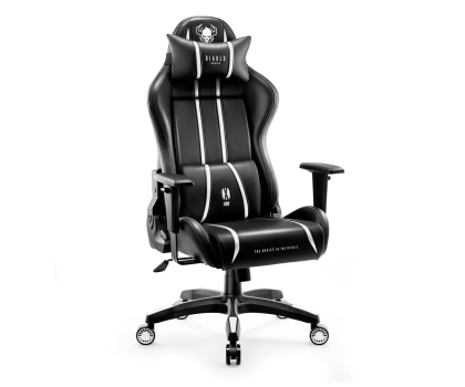 Fotel gamingowy DIABLO Chairs X-One 2.0 King Size czarno-biały